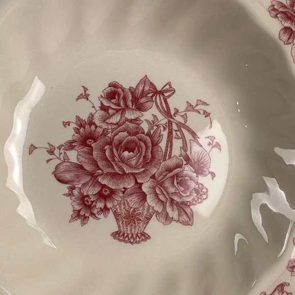 Palate & Plate Rose Floral Soup or Salad Bowls- Rare - Picture 3 of 9